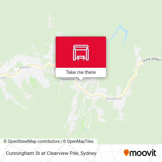 Mapa Cunningham St at Clearview Pde