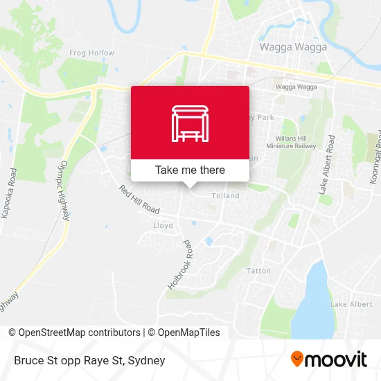 Mapa Bruce St opp Raye St