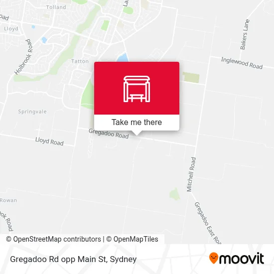 Mapa Gregadoo Rd opp Main St