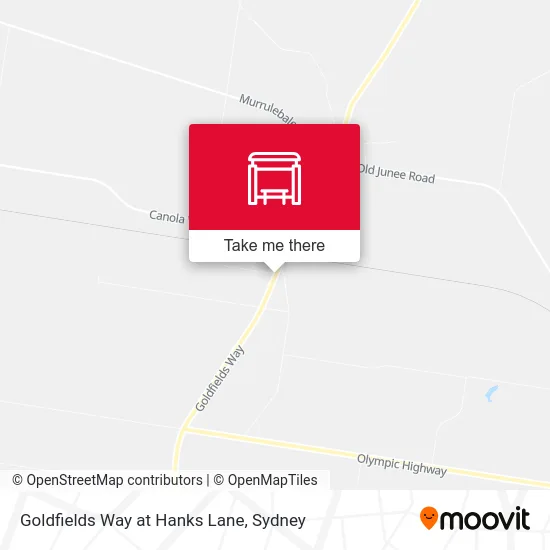 Mapa Goldfields Way at Hanks Lane