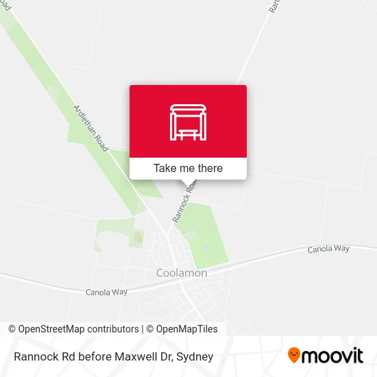 Mapa Rannock Rd before Maxwell Dr