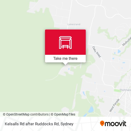 Kelsalls Rd after Ruddocks Rd map