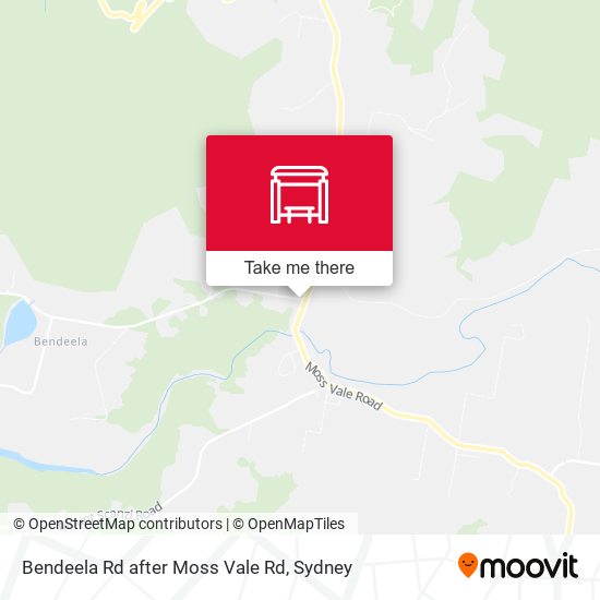 Bendeela Rd after Moss Vale Rd map