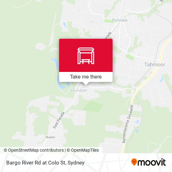 Bargo River Rd at Colo St map