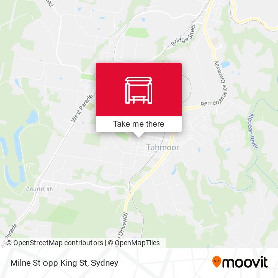 Milne St opp King St map