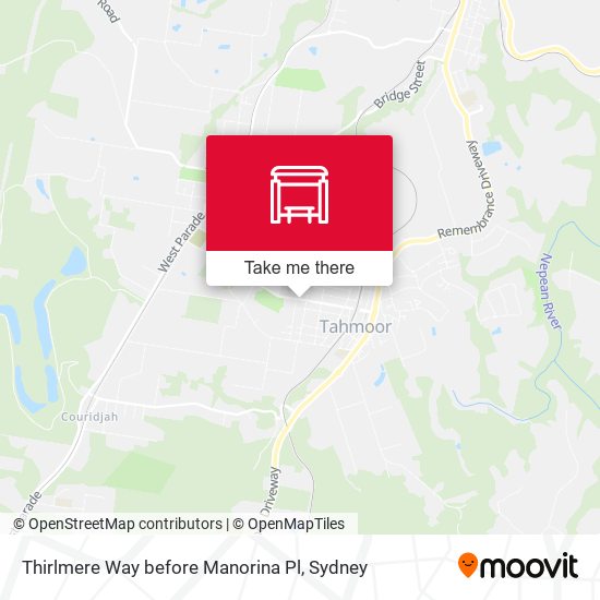 Thirlmere Way before Manorina Pl map