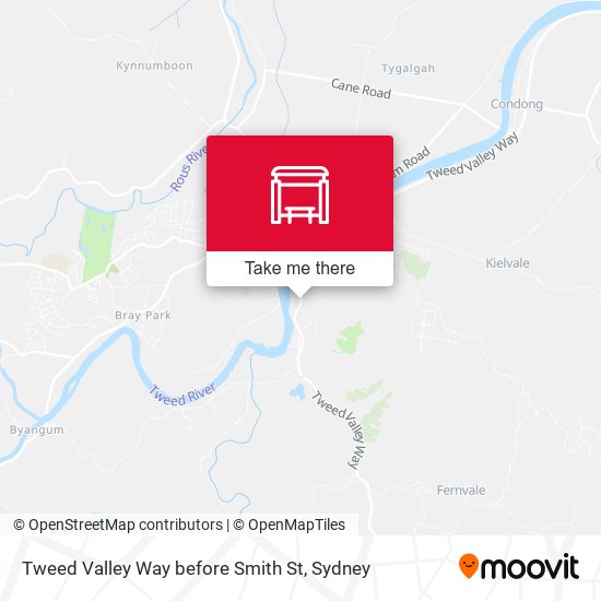 Tweed Valley Way before Smith St map
