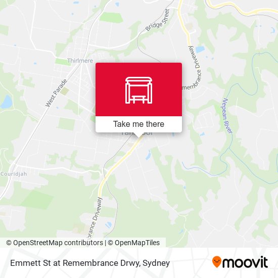 Emmett St at Remembrance Drwy map
