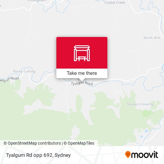 Tyalgum Rd opp 692 map
