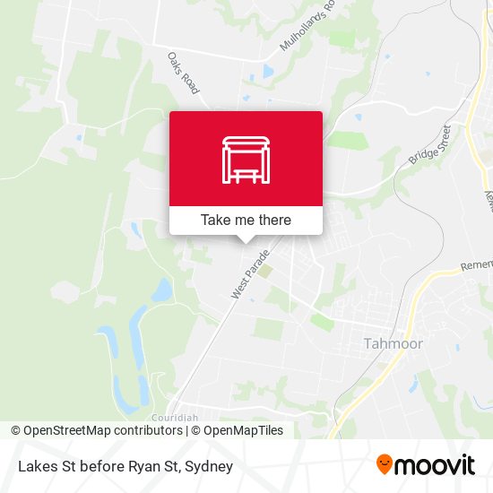 Lakes St before Ryan St map