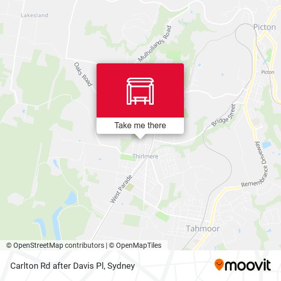 Carlton Rd after Davis Pl map