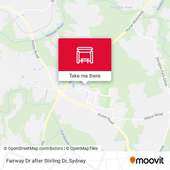 Fairway Dr after Stirling Dr map