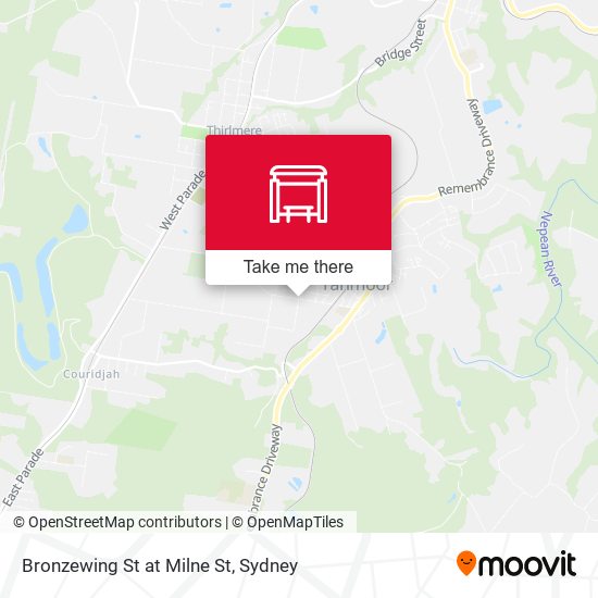 Bronzewing St at Milne St map