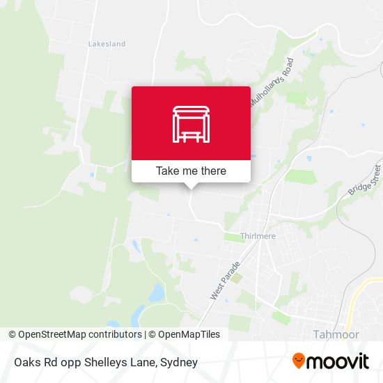 Oaks Rd opp Shelleys Lane map