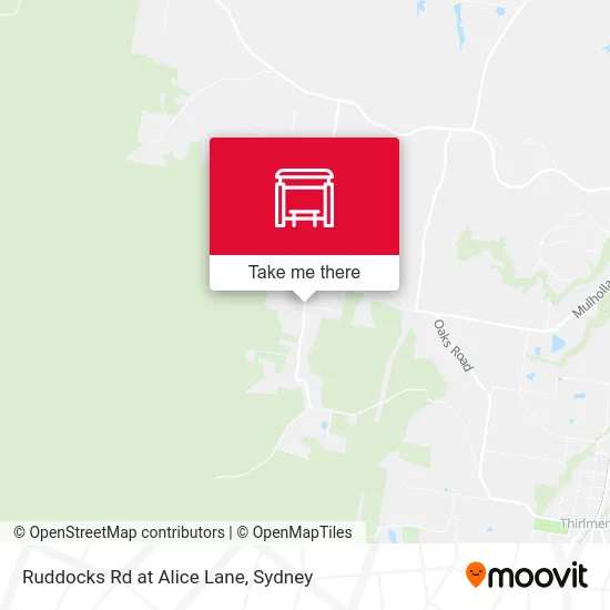 Mapa Ruddocks Rd at Alice Lane