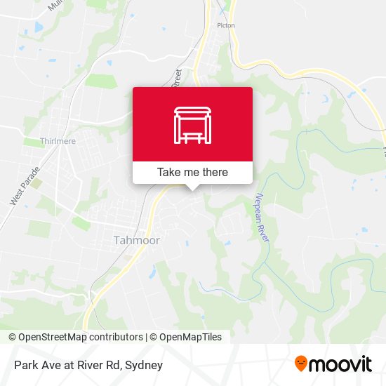 Park Ave at River Rd map