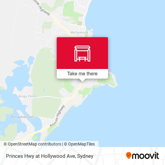 Princes Hwy at Hollywood Ave map