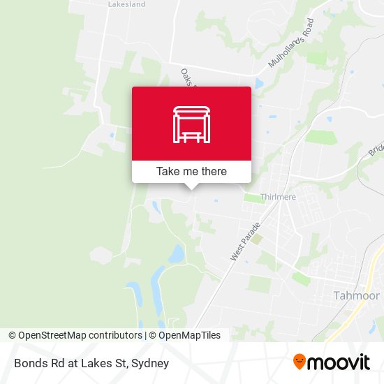 Bonds Rd at Lakes St map