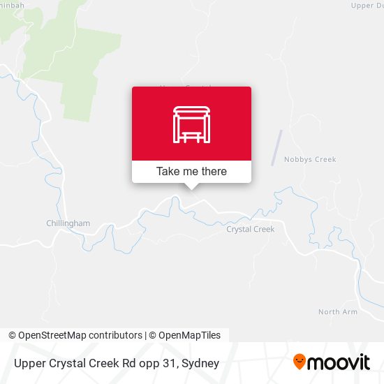 Upper Crystal Creek Rd opp 31 map