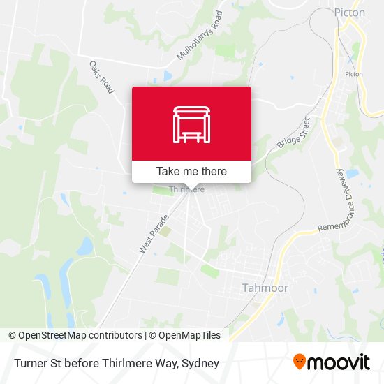 Turner St before Thirlmere Way map