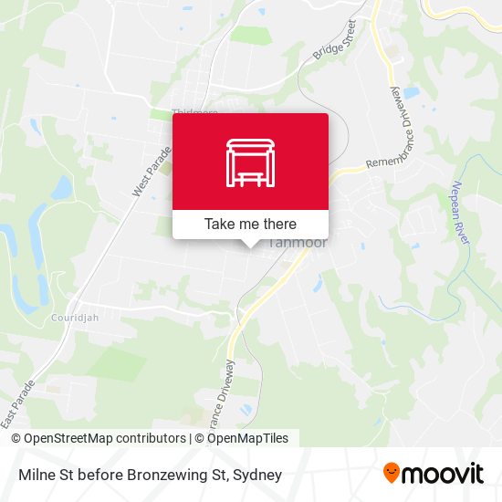 Milne St before Bronzewing St map