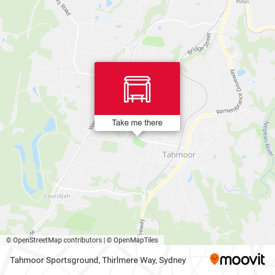 Tahmoor Sportsground, Thirlmere Way map