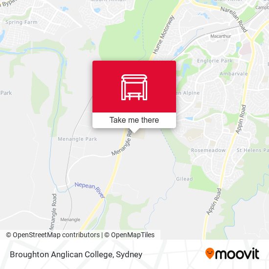 Broughton Anglican College map