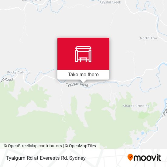 Tyalgum Rd at Everests Rd map