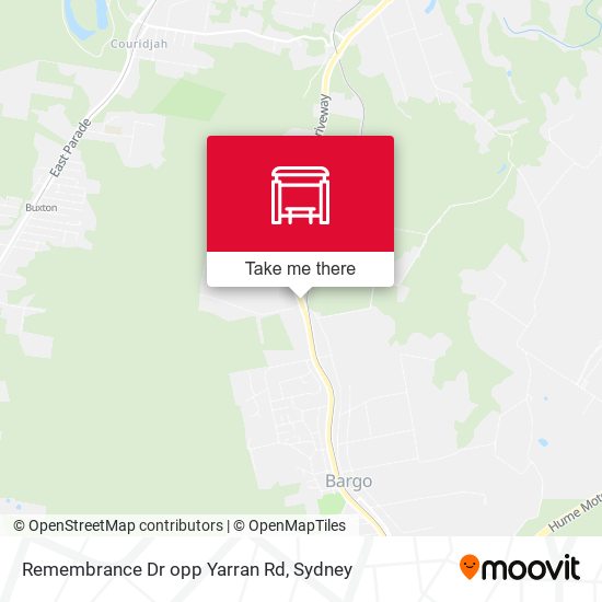 Remembrance Dr opp Yarran Rd map