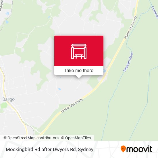 Mockingbird Rd after Dwyers Rd map
