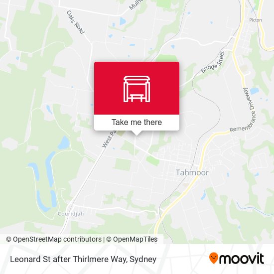 Leonard St after Thirlmere Way map