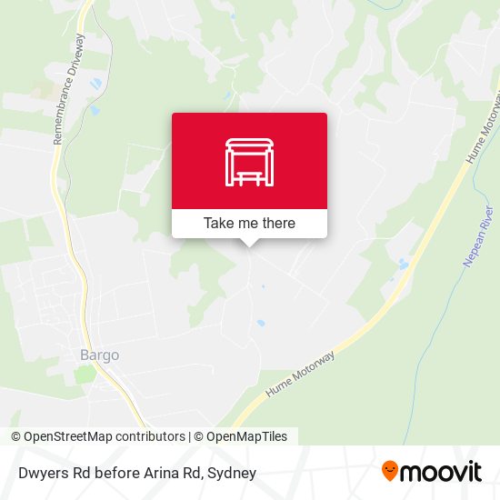 Dwyers Rd before Arina Rd map