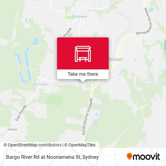 Bargo River Rd at Noonamena St map