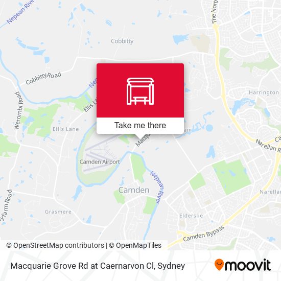 Macquarie Grove Rd at Caernarvon Cl map
