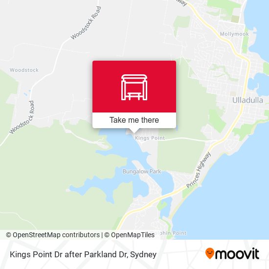 Kings Point Dr after Parkland Dr map