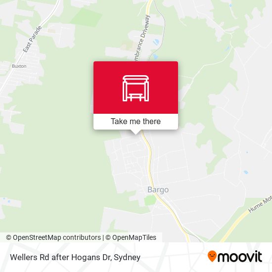 Wellers Rd after Hogans Dr map