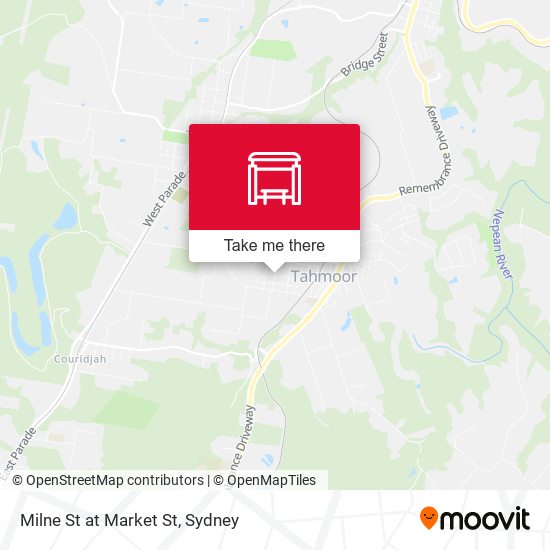Milne St at Market St map