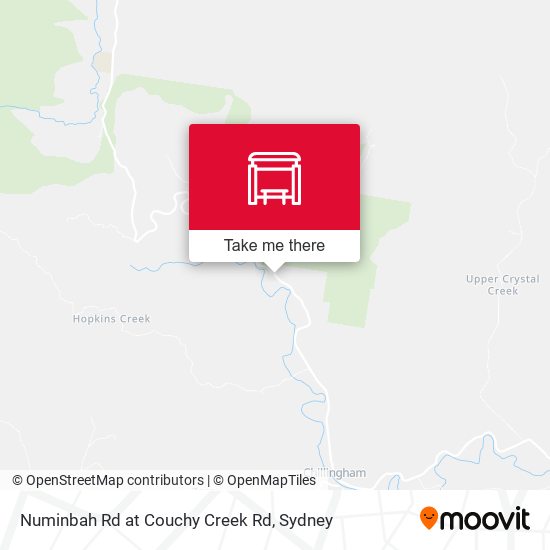 Numinbah Rd at Couchy Creek Rd map