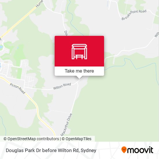 Douglas Park Dr before Wilton Rd map