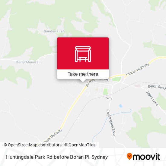 Huntingdale Park Rd before Boran Pl map