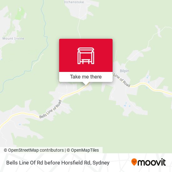 Bells Line Of Rd before Horsfield Rd map