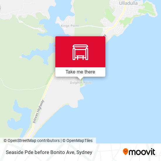 Seaside Pde before Bonito Ave map