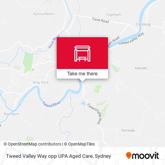 Tweed Valley Way opp UPA Aged Care map