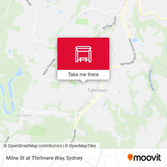 Milne St at Thirlmere Way map