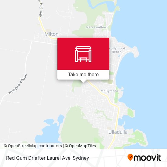 Red Gum Dr after Laurel Ave map