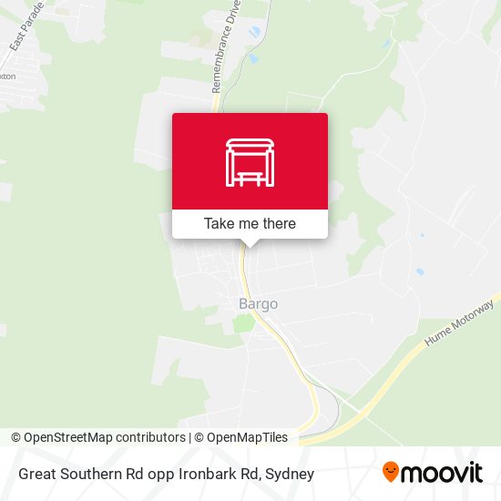 Great Southern Rd opp Ironbark Rd map