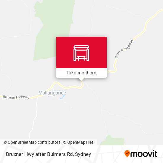 Bruxner Hwy after Bulmers Rd map