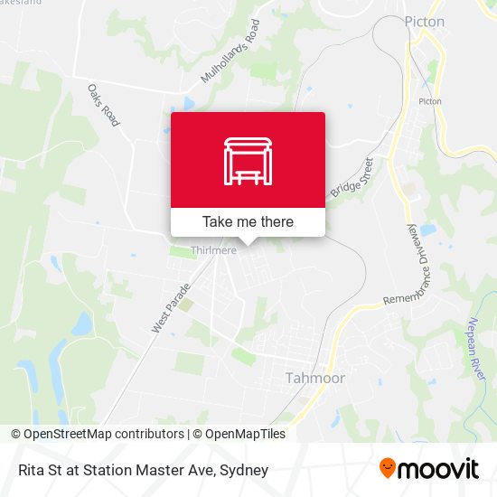 Rita St at Station Master Ave map