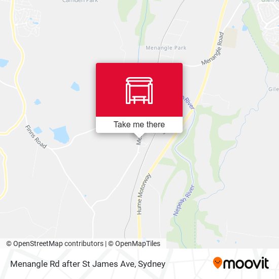 Menangle Rd after St James Ave map