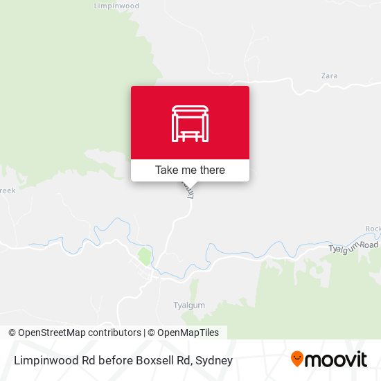 Limpinwood Rd before Boxsell Rd map